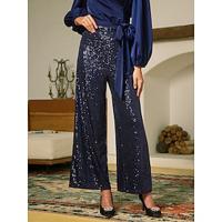 Sequin Full Length Elegant Party Pants - thumbnail