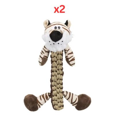 Trixie Tiger Polyester Toy For Dogs Brown 32cm (Pack of 2)