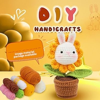 Crochet Kit for Beginners, Crocheting Animals Kits w Step-by-Step Video Tutorials, Knitting Starter Pack for Adults and Kids Wool Handmade Diy Hooked KnitComplete Set Of Material Packages Lightinthebox