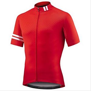 CAWANFLY Men's Short Sleeve Cycling Jersey Summer Red Bike Tracksuit Jersey Top Road Bike Cycling Quick Dry Sports Clothing Apparel  Micro-elastic Lightinthebox