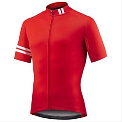 CAWANFLY Men's Short Sleeve Cycling Jersey Summer Red Bike Tracksuit Jersey Top Road Bike Cycling Quick Dry Sports Clothing Apparel  Micro-elastic Lightinthebox