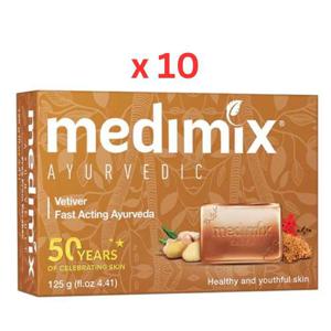 Medimix Ayurvedic Vetiver Soap 125gm Pack Of 10