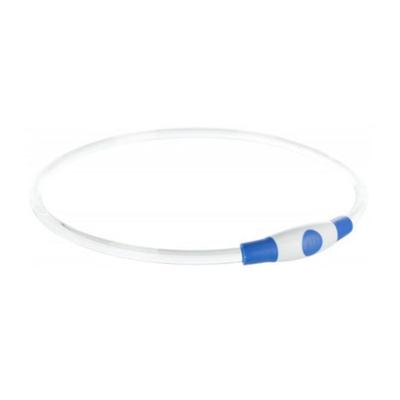 Trixie USB Flash Light Ring For Dogs - Blue L-XL