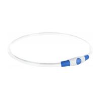 Trixie USB Flash Light Ring For Dogs - Blue L-XL