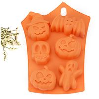 6 Halloween Chocolate Silicone Model Ice Grid Mold Baking