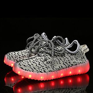 Girls' Trainers Athletic Shoes LED Comfort LED Shoes Tulle Little Kids(4-7ys) Big Kids(7years ) Casual Walking Shoes LED Luminous Black Red Pink Summer Lightinthebox