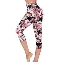 21Grams Women's High Waist Yoga Pants Capri Leggings Tummy Control Butt Lift Breathable Pink Fitness Gym Workout Running Summer Sports Activewear High Elasticity Lightinthebox - thumbnail