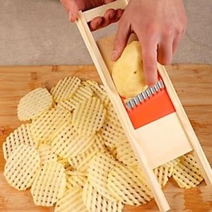 Potato Slicer Cut Potato Grid Artifact Grid Wipe Grid Knife Vegetable Cutter Wave Knife Cut Flower Knife Gadgets Accessories miniinthebox