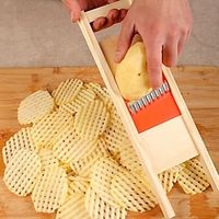 Potato Slicer Cut Potato Grid Artifact Grid Wipe Grid Knife Vegetable Cutter Wave Knife Cut Flower Knife Gadgets Accessories miniinthebox - thumbnail