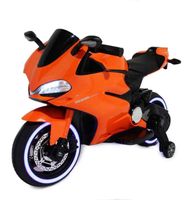 Megastar Ride On 6V Ducati Style Light Up Power Motorbike Electric For Kids - Orange (UAE Delivery Only)