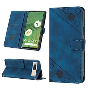 Phone Case For Google Pixel Handbag Purse Wallet Case Pixel 77Pro  66Pro with Removable Cross Body Strap with Wrist Strap With Card Holder Solid Colored Geometric Pattern TPU PU Leather Lightinthebox