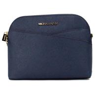 Michael Kors Jet Set Navy Medium X Dome Leather Crossbody Bag Purse (56679)