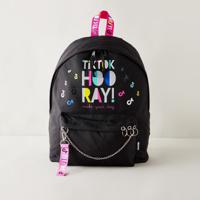 Unkeeper Printed Backpack with Chain Detail and Zip Closure - 43x33x18 cms