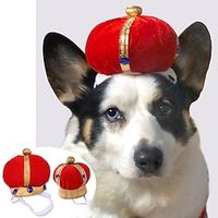 King's Crown Pet Costume Accessory Crown Cap Pet Suit Prince for Queen Elizabeth II Lightinthebox - thumbnail