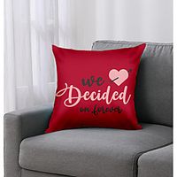 Letter Double Side Cushion Cover 1PC Soft Decorative Square Throw Pillow Cover Cushion Case Pillowcase for Bedroom Livingroom Superior Quality Machine Washable Outdoor Cushion for Sofa Couch Bed Chair Red Lightinthebox - thumbnail