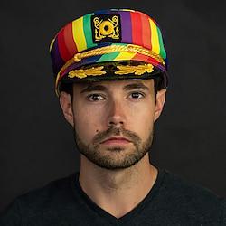 LGBT LGBTQ Rainbow Captain's Yacht Sailors Hat Adults' Men's Women's Gay Lesbian Pride Parade Pride Month Masquerade Easy Halloween Costumes Lightinthebox