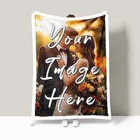 Personalized Custom Photo Soft Sherpa Gifts For Couple Family Friends Company Lightinthebox - thumbnail