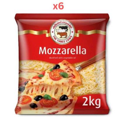 The Three Cows Mozzarella Cheese 2Kg (Pack Of 6)