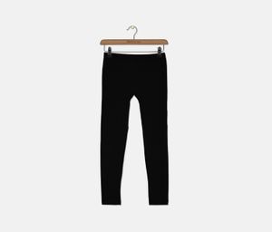 Girls Soft Fleece Full-Length Leggings  Black