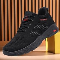 Men's Sneakers Flyknit Shoes Dad Shoes Running Walking Sporty Casual Outdoor Daily Microfiber Height Increasing Elastic Band ArmyGreen Black Grey Spring Fall Lightinthebox - thumbnail