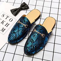 Men's Clogs  Mules Bag Sets Flat Sandals Comfort Loafers Casual Daily Walking Shoes PU Breathable Non-slipping Wear Proof Blue Gold Rainbow Summer Lightinthebox - thumbnail
