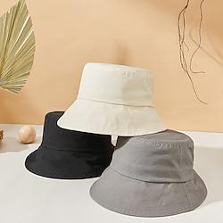 Women's Hat Bucket Hat Sun Hat Portable Sun Protection Outdoor Street Holiday Pure Color Pure Color Lightinthebox