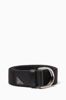 Black Triangle Logo D-Ring Belt - thumbnail