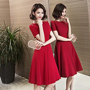 bride toast dress autumn 2020 new red wedding engagement small evening dress dress female back door dress women's clothing miniinthebox