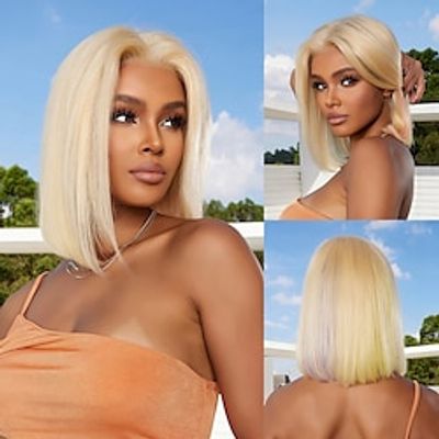 Human Hair Blend Wig Short Natural Straight Pixie Cut Side Part Layered Haircut Asymmetrical Multi-color Cosplay Curler  straightener Natural Hairline Capless Brazilian Hair Women's All Medium Lightinthebox