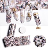 Gradient Marble Shell Nail Art Sticker