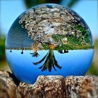 120mm Clear Magic Crystal Ball Sphere Glass Decorative Ball
