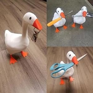 Keychain Holder Funny Magnetic Cartoon Realistic Three-Dimensional Storage Key Multi-Purpose Cute Duck Unique Element Design and Christmas Decorations miniinthebox