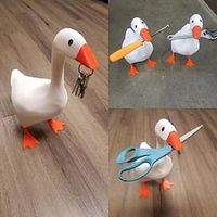 Keychain Holder Funny Magnetic Cartoon Realistic Three-Dimensional Storage Key Multi-Purpose Cute Duck Unique Element Design and Christmas Decorations miniinthebox - thumbnail