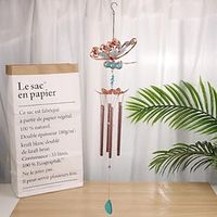 1pc Butterfly Metal Painted Wind Chime Outdoor Handicraft Glow In The Night Hanging Ornament For Window Balcony Garden Decor, 84x15cm/33''x5.9'' miniinthebox - thumbnail