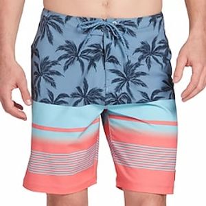 Men's Swim Shorts Swim Trunks Board Shorts Beach Shorts Drawstring Print Graphic Comfort Short Casual Holiday Beach Hawaiian Stylish Black Blue miniinthebox