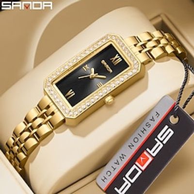 SANDA Women Quartz Watch Luxury Fashion Rhinestone Business Waterproof Decoration Alloy PU Leather Watch miniinthebox
