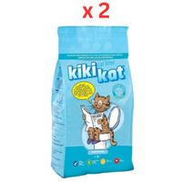 Kiki Kat White Bentonite Clumping Cat litter Mountain Fresh 5L (4.35 KG) (Pack of 2)