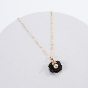 Pearl Studded Flower Necklace