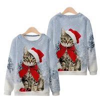 Christmas Cosplay Ugly Christmas Sweater  Sweatshirt Hoodie Anime Graphic Hoodie For Men's Women's Unisex Adults' 3D Print 100% Polyester Party Festival Lightinthebox - thumbnail