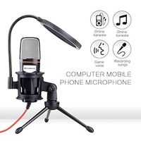 Professional Studio Microphone Wired Condenser Karaoke Mic Computer Microphones Shock Mount3.5mm Cable For PC For Media miniinthebox - thumbnail