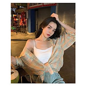 Women's Coat Casual / Daily Summer Regular Coat Shirt Collar Regular Fit Casual Jacket Pattern Others Purple Blushing Pink miniinthebox