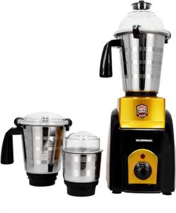 Olsenmark 3-in-1 Mixer Grinder Black, Yellow & Silver - OMSB2427