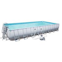 Bestway XL power steel™ Rectangular Pool Set With Sand filter Pump 9.56m x 4.88m x 1.32m - thumbnail