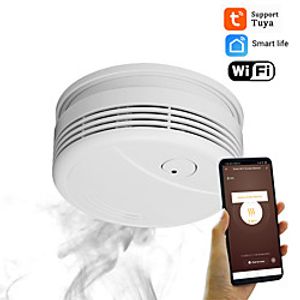 Wifi Smoke Detector Home Safety Fire Alarm System Tuya Intelligent Smoke Alarm 95db Push Message Application No Hub Sound Alarm miniinthebox