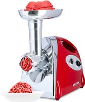 Krypton 2000W Meat Grinder Electric Meat Mincer With Reverse Function-(Red&Silver)-(KNMG6249)