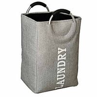 Large Collapsible Laundry Hamper Bag with Handles, 13 x 13 x 20 Inches Foldable Clothes Basket for Washing Storage miniinthebox - thumbnail
