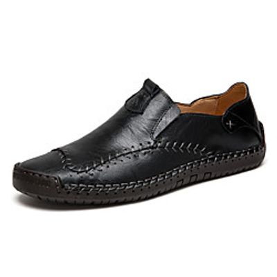 Men's Loafers  Slip-Ons Daily Walking Shoes PU Breathable Light Brown Dark Brown Black Spring Summer Lightinthebox