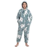 Kid's Teenager Kigurumi Pajamas Nightwear Animal Onesie Pajamas Cosplay For Men and Women Boys and Girls Christmas Animal Sleepwear Cartoon Festival  Holiday Costumes Lightinthebox - thumbnail