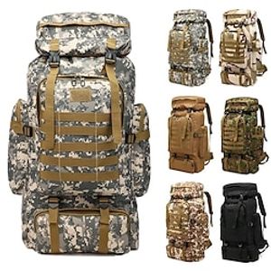 80L Tactical Backpack Waterproof Molle Camo Military Army Hiking Camping Backpack Travel Rucksack Outdoor Sports Climbing Bag Lightinthebox