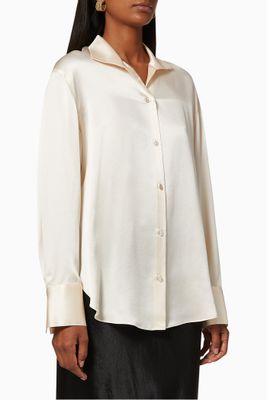 Silk Collar Stand Blouse Silk Collar Stand Blouse
